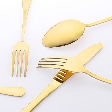 30 Piece Stainless Steel Flatware Set Mirror Polished Cutlery with Spoons Forks Kitchen Tableware