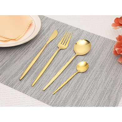 20Pcs Silverware Set, Stainless Steel Flatware Set, Mirror Polished Cutlery Set Serving Utensils Set