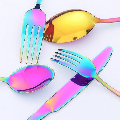 20Pcs Silverware Set, Stainless Steel Flatware, Mirror Polished Cutlery Set, Serving Utensils Set