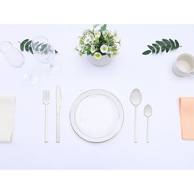 24 Piece Silverware Set, Stainless Steel Flatware Set, Mirror Polished Kitchen Serving Utensils Set