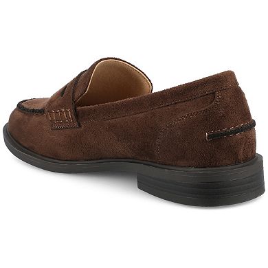 Journee Women's Round Toe Block Heel Comfort Penny Loafers