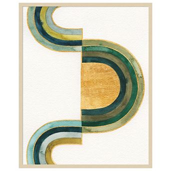 Analogous Arches III by Grace Popp Wood Framed Wall Art Print