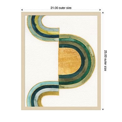Analogous Arches III by Grace Popp Wood Framed Wall Art Print