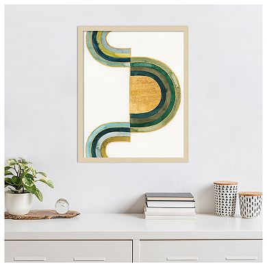 Analogous Arches III by Grace Popp Wood Framed Wall Art Print