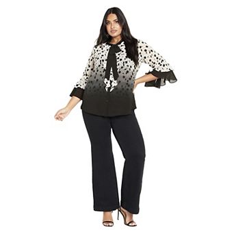 Avenue Women's Plus Size Cassie Frill Shirt