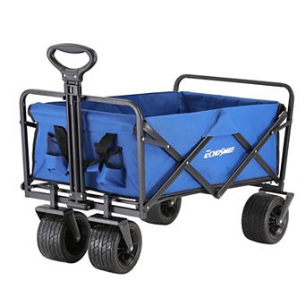 EchoSmile 6.84 cu. ft. Fabric Portable Garden Cart with Adjustable Rolling Wheels