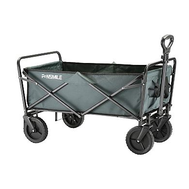 EchoSmile 4.06 cu. ft. Fabric Portable Garden Cart with Adjustable Rolling Wheels