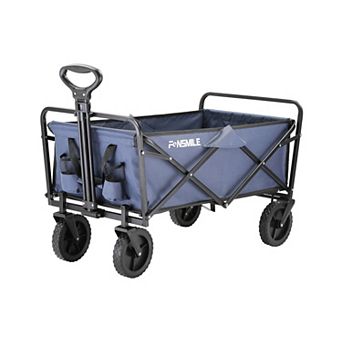 EchoSmile 4.06 cu. ft. Fabric Portable Garden Cart with Adjustable Rolling Wheels