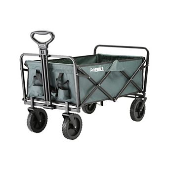EchoSmile 4.06 cu. ft. Fabric Portable Garden Cart with Adjustable Rolling Wheels