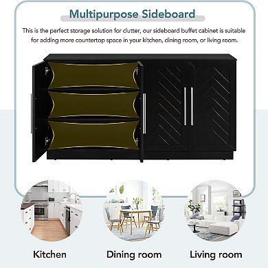 Merax Sideboard Buffet Cabinet with Storage
