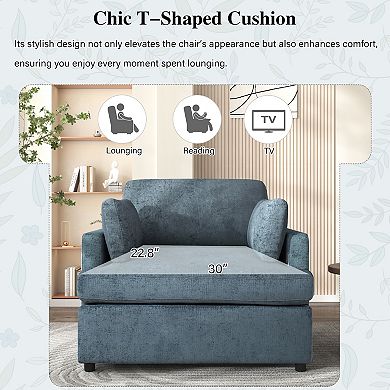 Merax Oversized Accent Chair - Comfortable Armrest Cushions
