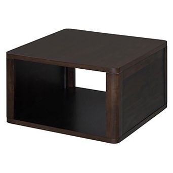 Merax Square Coffee Table for Living Room in Natural Farmhouse Coffee Table