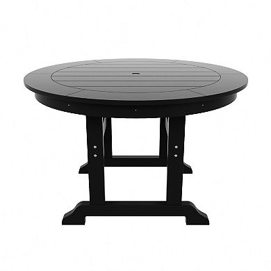 Westintrends 47" Outdoor/patio Round Dining Table