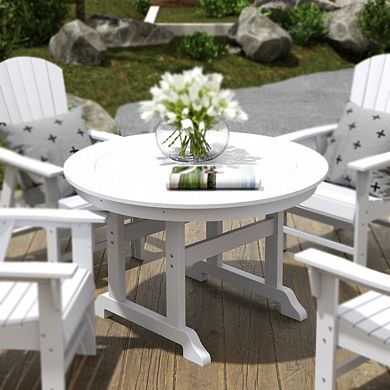Westintrends 47" Outdoor/patio Round Dining Table