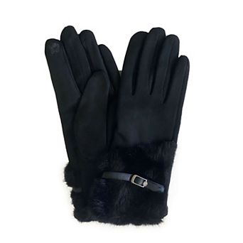 Women's Touchscreen Gloves With Furry Cuffs, Stylish and Elegant