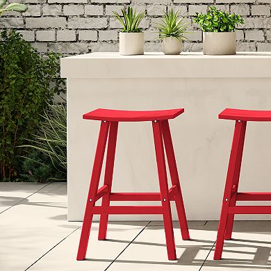 Westintrends 29" height Outdoor / Patio Saddle bar stool