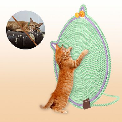 16.54" Round Horizontal Cat Floor Scratching Pad Rug