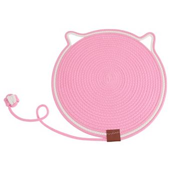 Cat Scratcher Mat, Cotton Rope Cat Scratch Pad, 16.54" Horizontal Cat Floor Scratching Pad Rug