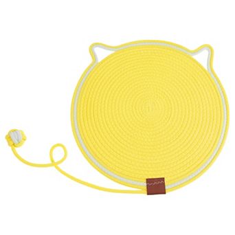 Cat Scratcher Mat, Cotton Rope Cat Scratch Pad, 16.54" Horizontal Cat Floor Scratching Pad Rug