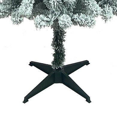 St. Nicholas Square 6-ft. Pre-Lit Flocked Artificial Christmas Tree