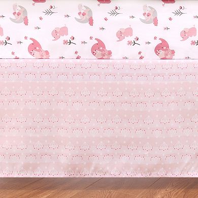 The Peanutshell 3-pc. Pink Elephant Crib Bedding Set