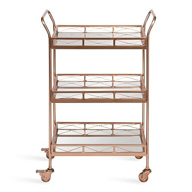 Ketia Metal Tray Bar Cart