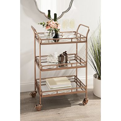 Ketia Metal Tray Bar Cart