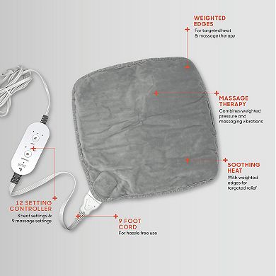Sharper Image Calming Heat Contour Heating Pad