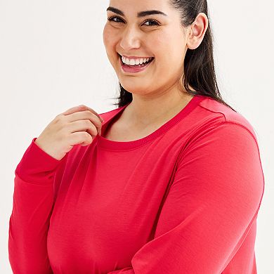 Plus Size Tek Gear® Long Sleeve Crewneck T-Shirt