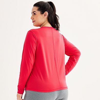 Plus Size Tek Gear® Long Sleeve Crewneck T-Shirt