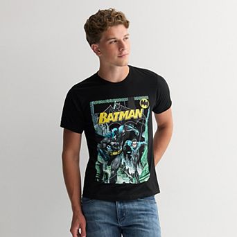 Men's Batman & Robin Vintage Comic Art Graphic Tee
