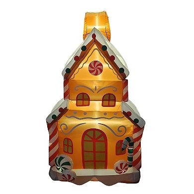 St. Nicholas Square 6-ft. LED Inflatable Gingerbread House Outdoor Decor