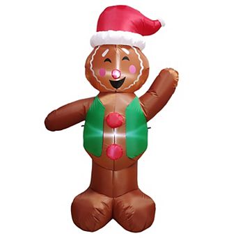 St. Nicholas Square® 6-ft. Inflatable LED Gingerbread Man Outdoor Decor