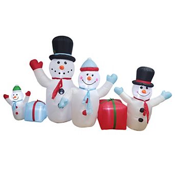 St. Nicholas Square® LED Inflatable Snowman Family Outdoor Decor