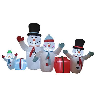 St. Nicholas Square LED Inflatable Snowman Family Outdoor Decor