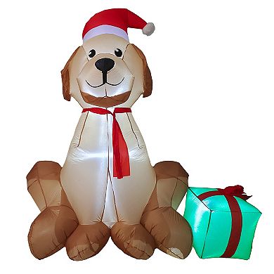 St. Nicholas Square 7-ft. LED Inflatable Dog Outdoor Decor