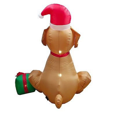 St. Nicholas Square 7-ft. LED Inflatable Dog Outdoor Decor