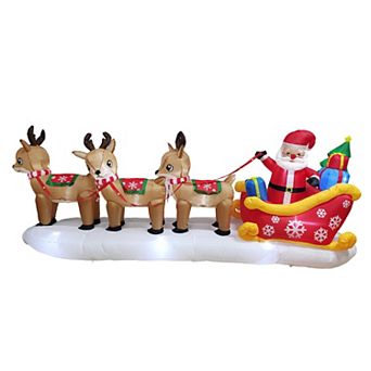 St. Nicholas Square® 6-ft. LED Inflatable Santa & Reindeer Outdoor Decor