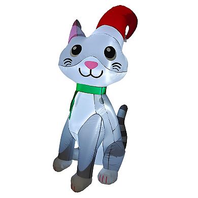 St. Nicholas Square 6-ft. LED Inflatable Cat Outdoor Decor