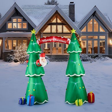 St. Nicholas Square 8-ft. LED Inflatable Merry Christmas Outdoor Decor