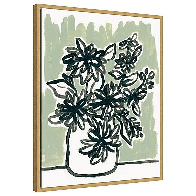 Windowsill Blossoms II by June Erica Vess Framed Canvas Wall Art Print