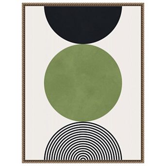 Circle composition 11 by Vitor Costa Framed Canvas Wall Art Print
