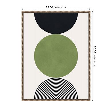 Circle composition 11 by Vitor Costa Framed Canvas Wall Art Print