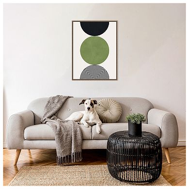 Circle composition 11 by Vitor Costa Framed Canvas Wall Art Print