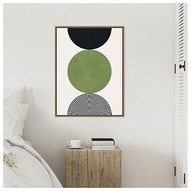 Circle composition 11 by Vitor Costa Framed Canvas Wall Art Print