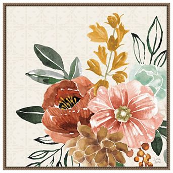 Chic Flowers by Dina June Framed Canvas Wall Art Print