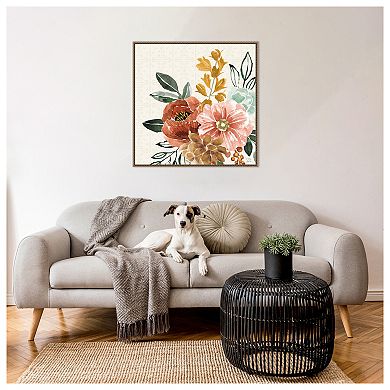 Chic Flowers by Dina June Framed Canvas Wall Art Print