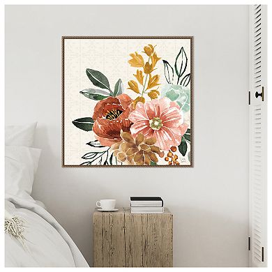 Chic Flowers by Dina June Framed Canvas Wall Art Print