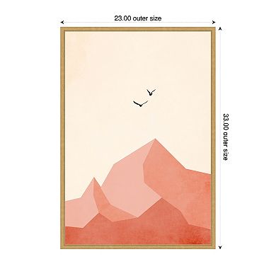 Zugspitze by Eins Kubistika Framed Canvas Wall Art Print