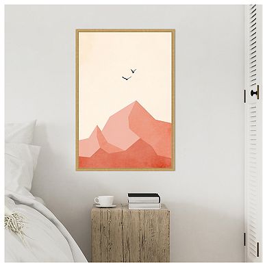 Zugspitze by Eins Kubistika Framed Canvas Wall Art Print
